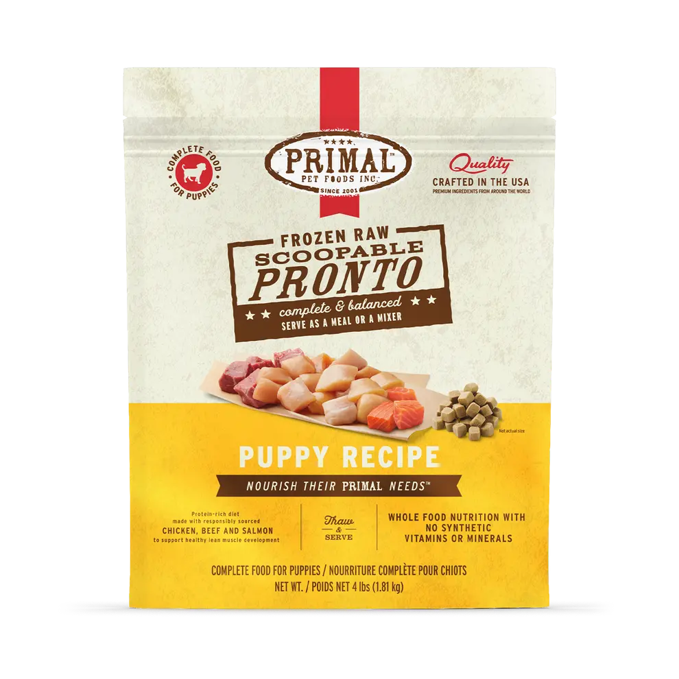 Primal Frozen Raw Scoopable Pronto Dog Food Puppy Recipe 1