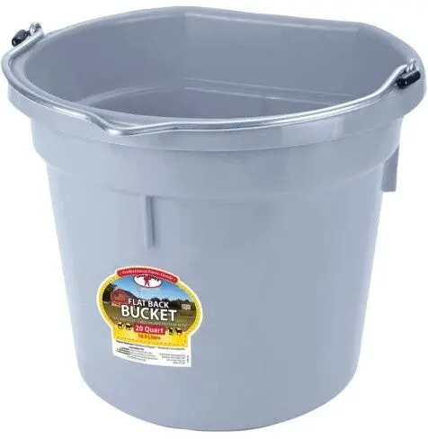 Little Giant Flat Back Plastic Bucket 20 Quart 1