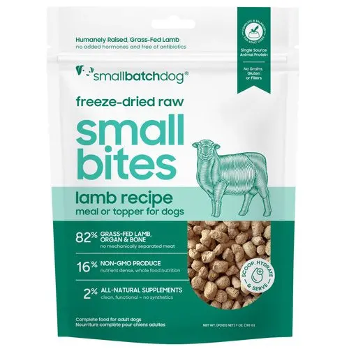 Smallbatch Freeze-Dried Raw Lamb Recipe Small Bites Dog Food 1