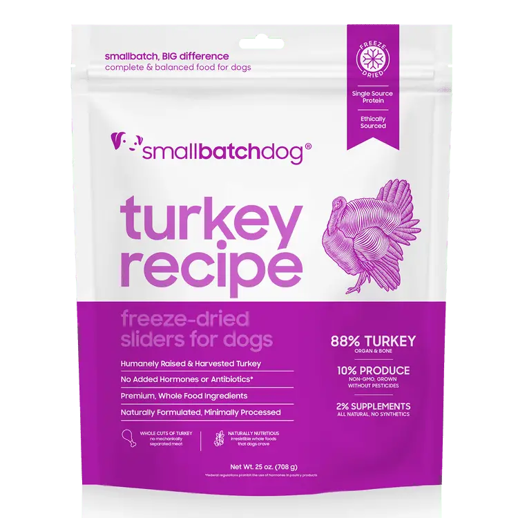 Smallbatch Freeze-Dried Turkey Sliders For Dogs 1