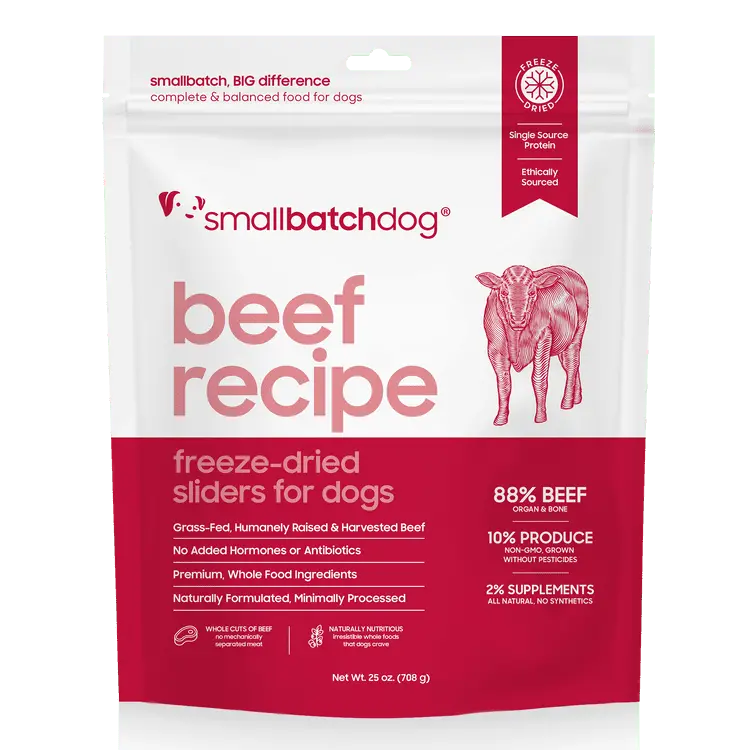 Smallbatch Freeze-Dried Beef Sliders For Dogs 1