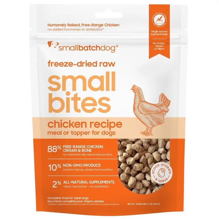 Smallbatch Pets Freeze-Dried Raw Small Bites Chicken Recipe 1