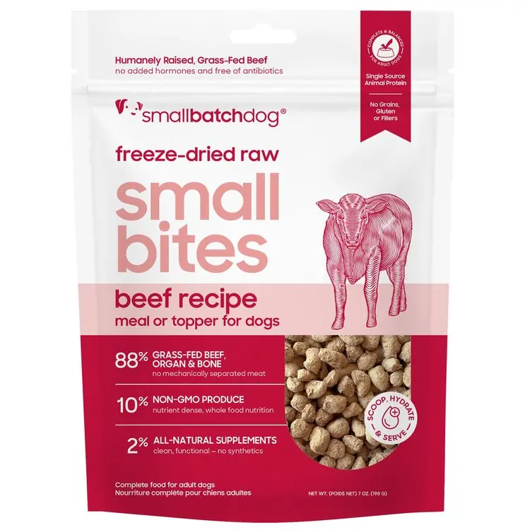 Smallbatch Freeze Dried Dog Food Sliders Beef 1