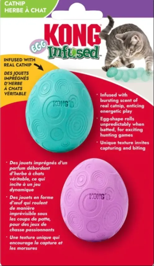 Kong Catnip Infused Egg Cat Toy 1