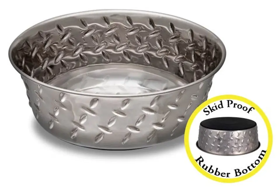 Loving Pets Ruff N' Tuff Diamond Plate Bowl 1