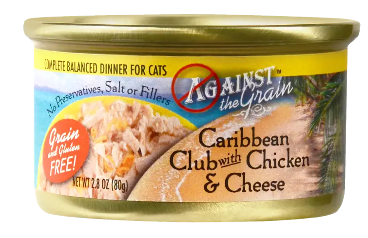 Against The Grain Caribbean Club With Chicken And Cheese Canned Cat Food 1