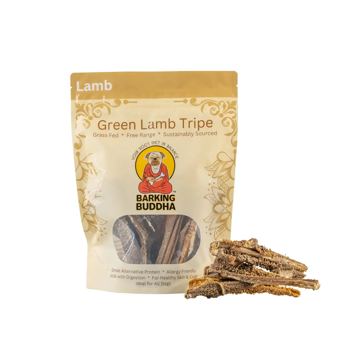 Barking Buddha Green Lamb Tripe Sticks For Dogs Of All Sizes / All Chewing Powers 1