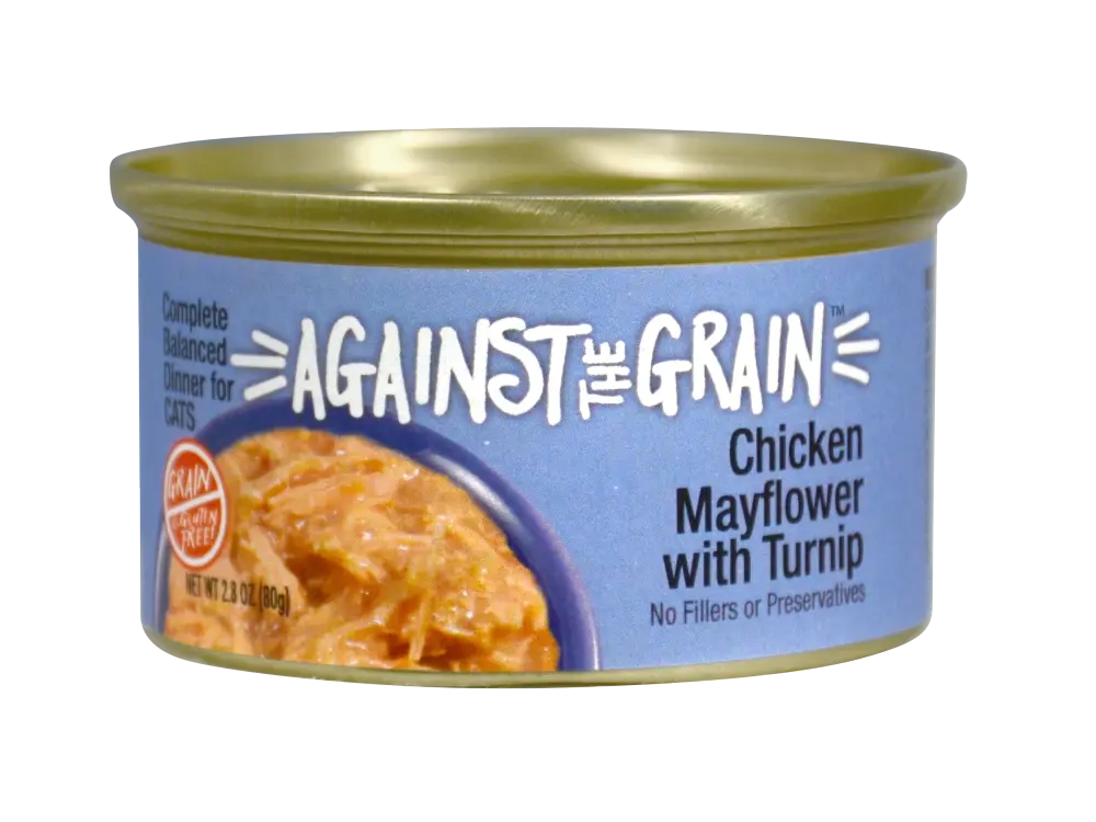 Against The Grain Farmers Market Grain Free Chicken Mayflower With Turnip Canned Cat Food 1