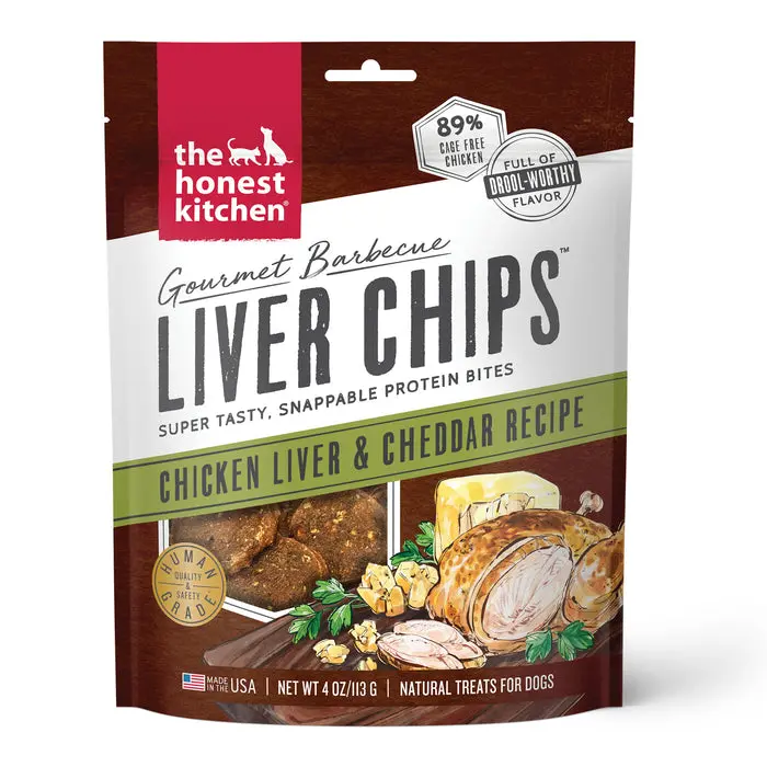 The Honest Kitchen Gourmet Chicken Liver & Cheddar Chips Dog Treats 1