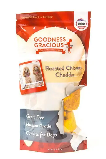 Goodness Gracious Roasted Chicken Cheddar Dog Cookies 1