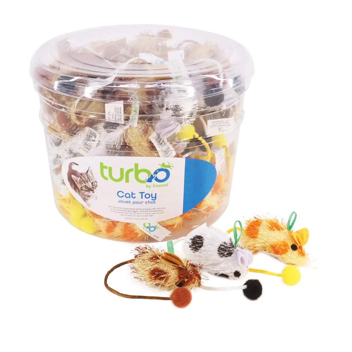 Coastal Pet Turbo Spotted Mice Bulk Cat Toy Bin 1