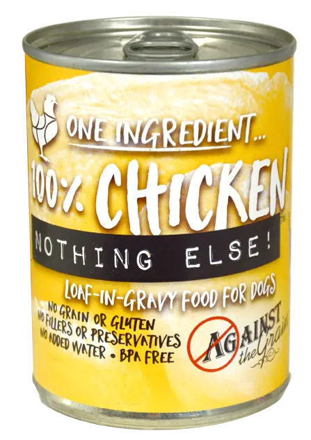 Against The Grain Nothing Else Grain Free One Ingredient 100% Chicken Canned Dog Food 1