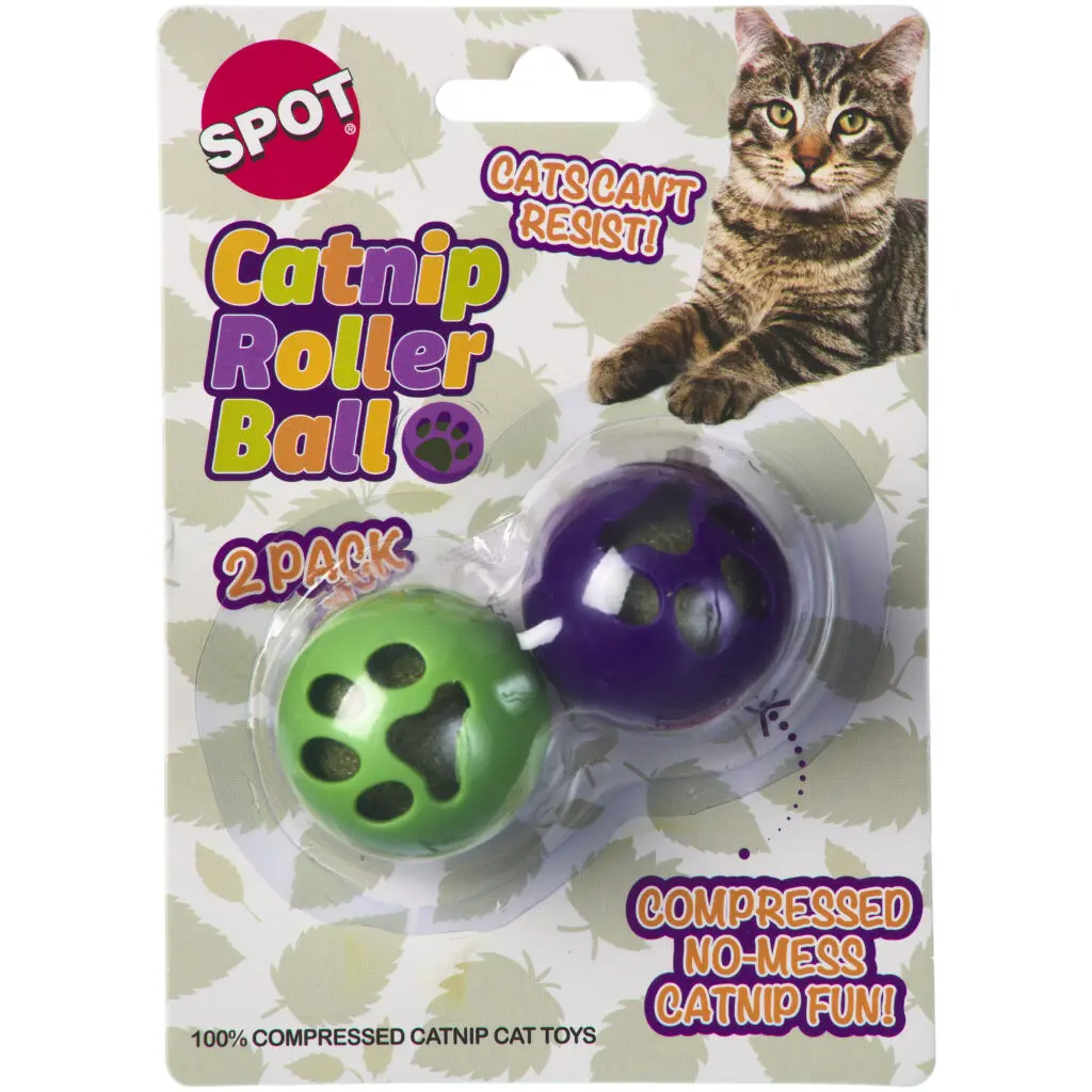 Ethical Pet Spot Catnip Roller Balls 2 Pack Cat Toys 2