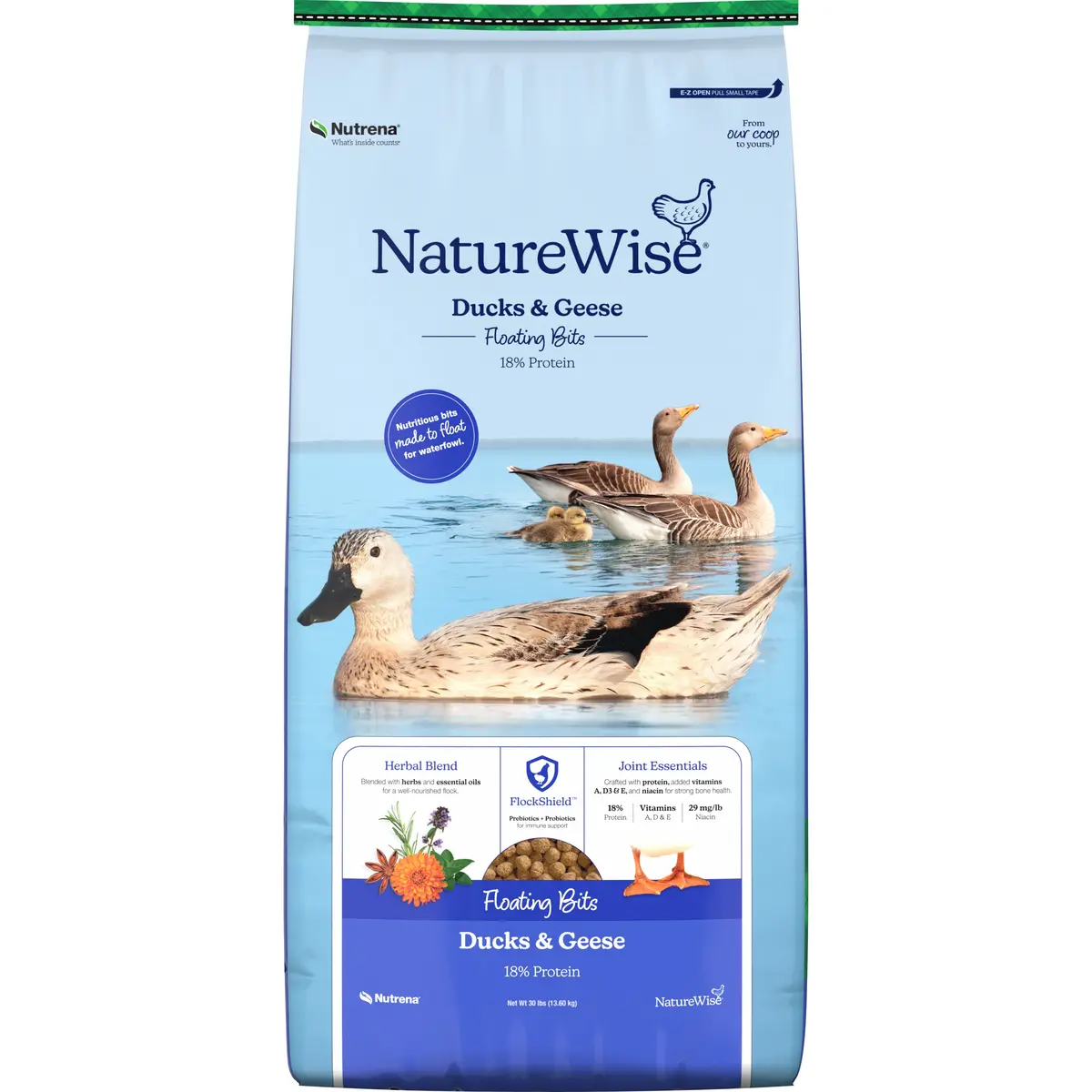 Nutrena® Naturewise® Nourishing Waterfowl 18% Protein Floating Bits 1