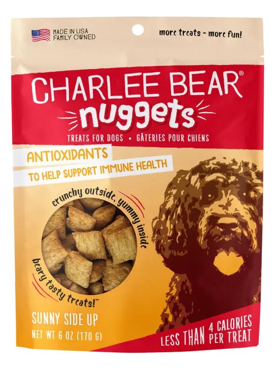 Charlee Bear Nuggets Skin & Coat Sunny Side Up Dog Treats 1