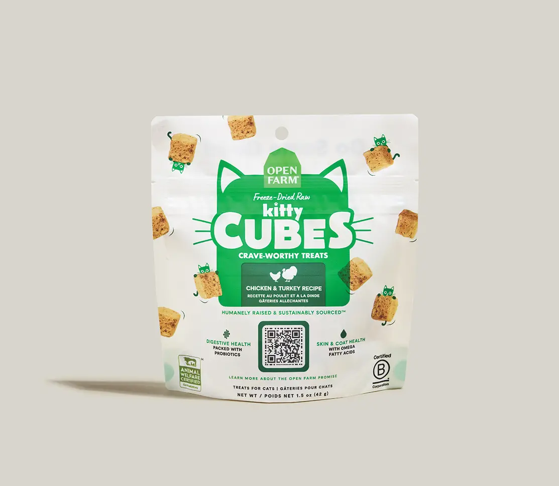 Open Farm Chicken & Turkey Kitty Cube Treats For Cats 1