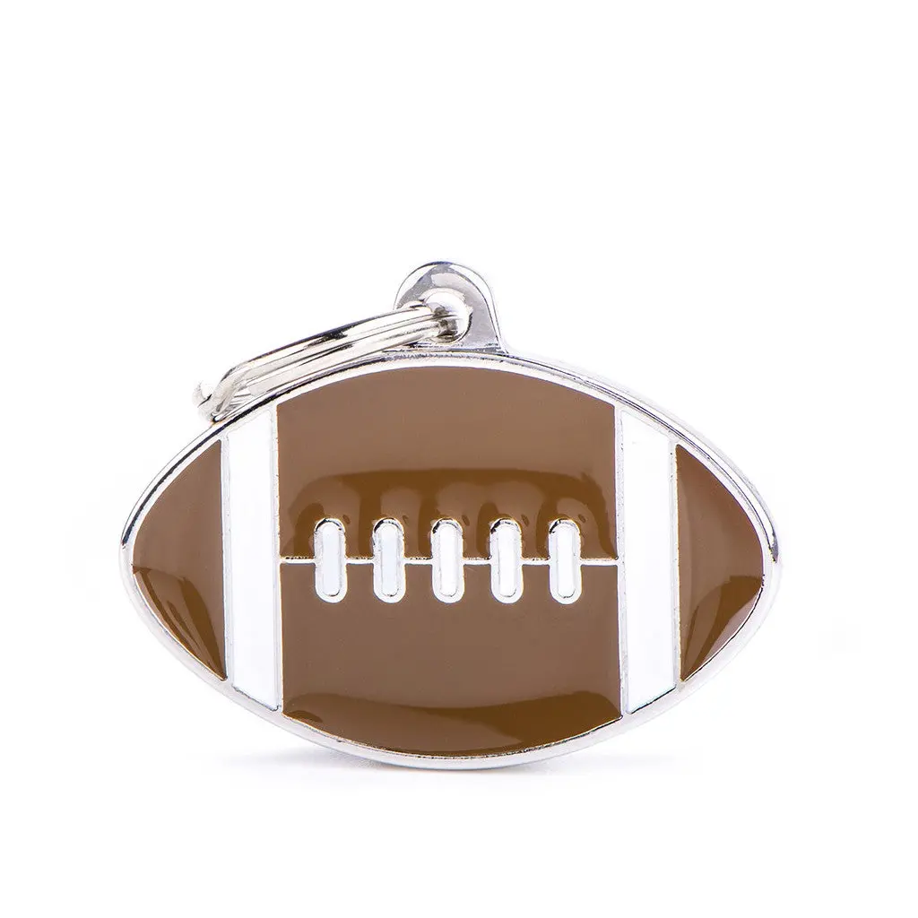 Myfamily Charms Big American Football Id Tag 1