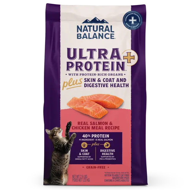 Natural Balance Skin & Coat And Digestive Health, Real Salmon & Chicken Meal Recipe Cat Food 1