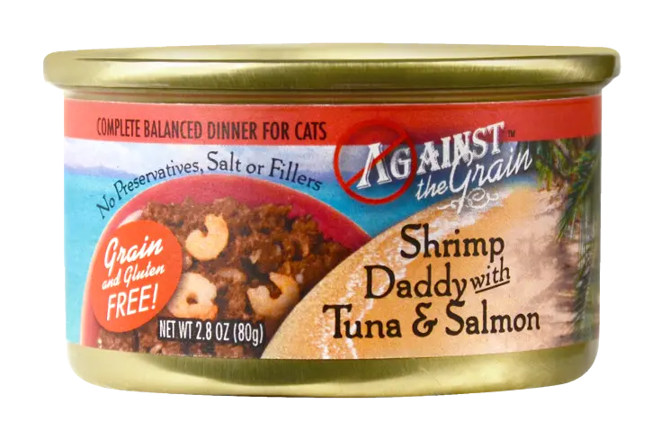 Against The Grain Shrimp Daddy With Tuna And Salmon Canned Cat Food 1