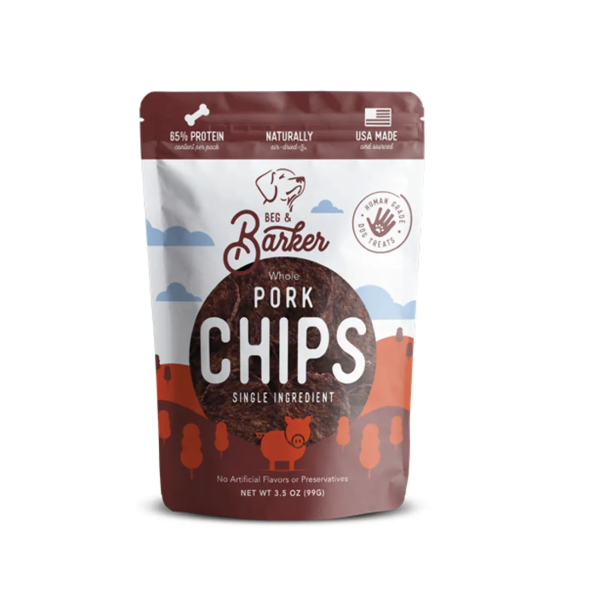 Beg & Barker Whole Pork Chips Dog Treats 1