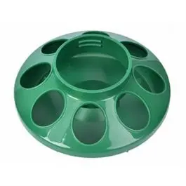 Chick Feeder For Qt. Jar, Green Plastic 1