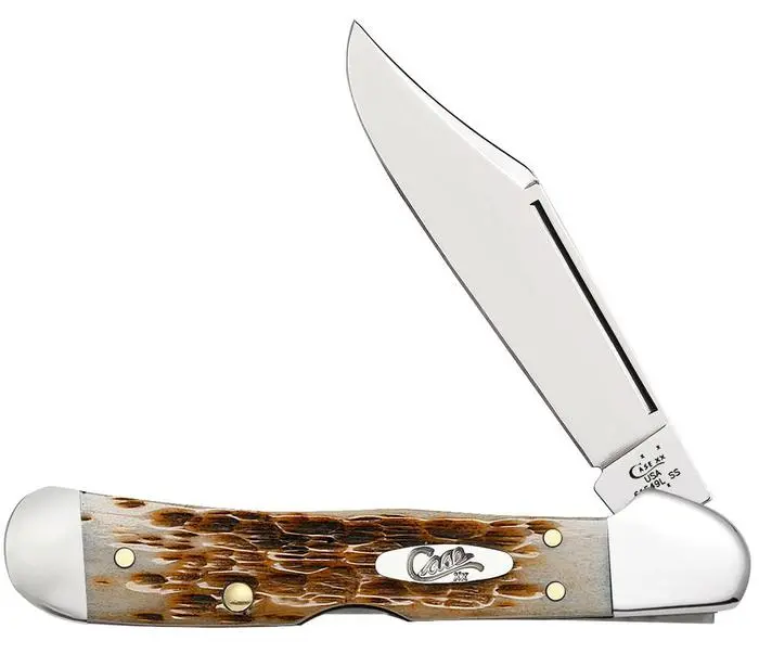 Case Amber Bone Peach Seed Jig Mini Copperlock® 1