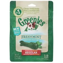 Dog Dental Chew Treats, Mint, 12-Oz. 1