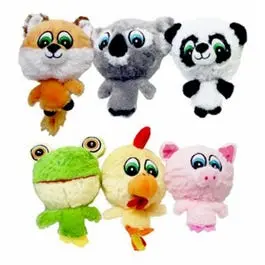 Dog Toy, Plush Knobby Noggins, Assorted, 4-In. 1