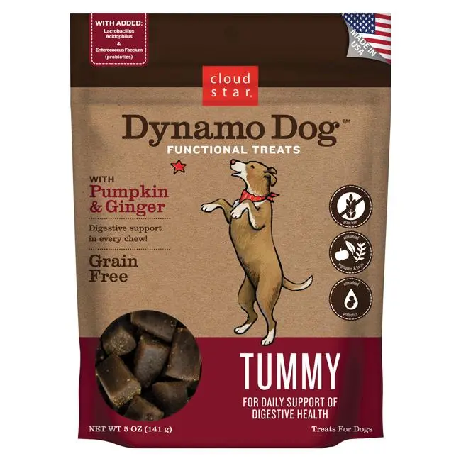 Cloud Star Dynamo Dog Functional Soft Chews Tummy Pumpkin And Ginger Dog Treats 1