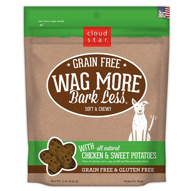 Cloud Star Wag More Bark Less Soft And Chewy Grain Free Chicken And Sweet Potatoes Dog Treats 1