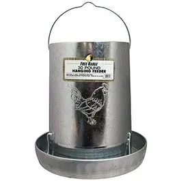 Hanging Poultry Feeder, Galvanized Steel, 30-Lb. Capacity 1