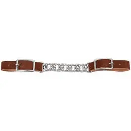 Horizons Collection Horse Curb Strap, 4.5-In. Single Flat Link, Leather, 5/8-In. 1