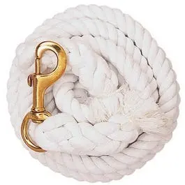 Horse Lead Rope, White Cotton, 5/8-In. X 10-Ft. 1