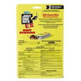 Just One Bite Mouse Bait Station, Disposable, 3-Pk. 1