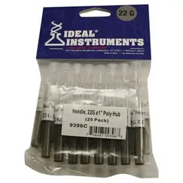 Livestock Injection Needles, Disposable, 1-In. Poly Hub, 22-Ga., 25-Pk. 1