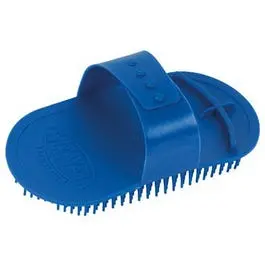 Livestock Massage Brush, Blue, 4 X 4.5-In. 1