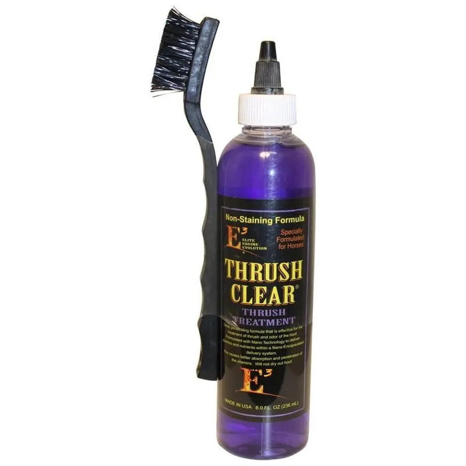 E3 Thrush Clear Treament W/Brush For Horses 1