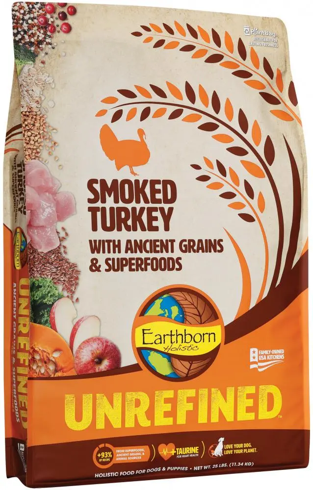 Earthborn Holistic Unrefined Smoked Turkey With Ancient Grains & Superfoods Dry Dog Food 1