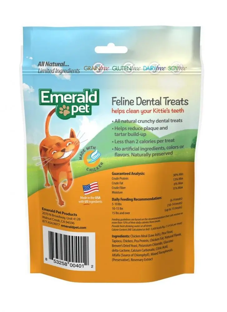 Emerald Pet Dental Treats Chicken Flavor For Cats 2