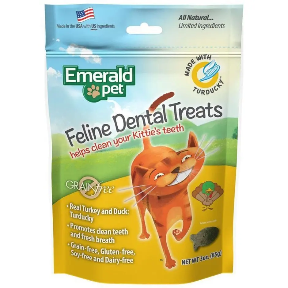Emerald Pet Dental Treats Turducky Flavor For Cats 1