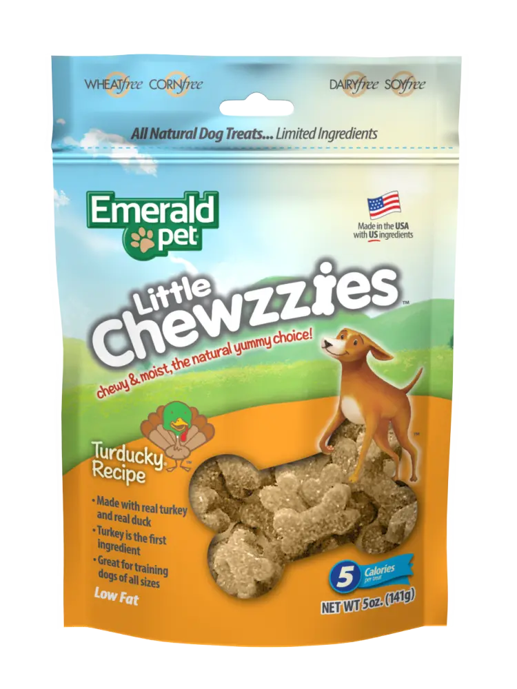 Emerald Pet Little Chewzzies Turducky Recipe Dog Treats 1
