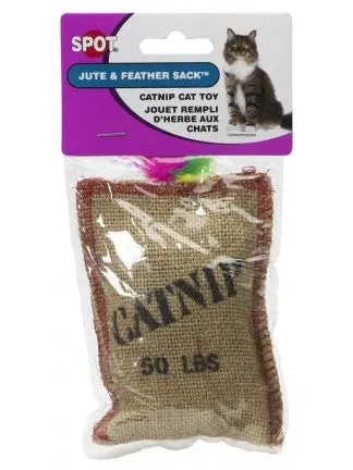 Ethical Products Jute & Feather Sack W/ Catnip 1