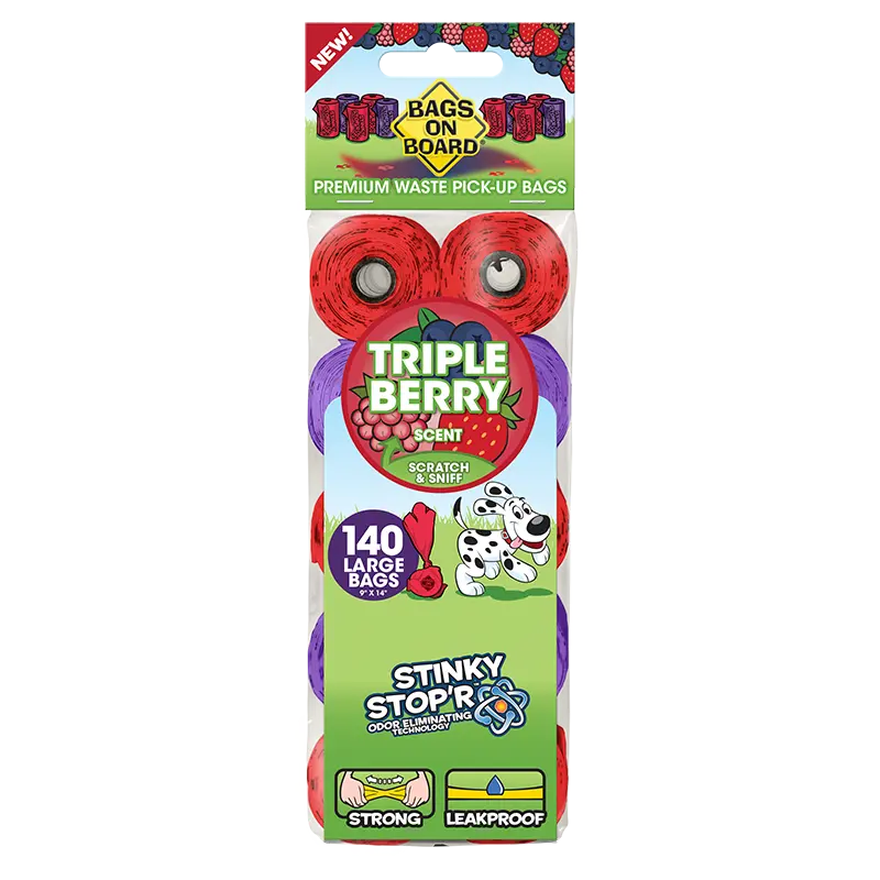 Bags On Board Triple Berry Scented Waste Pick-Up Bags 1