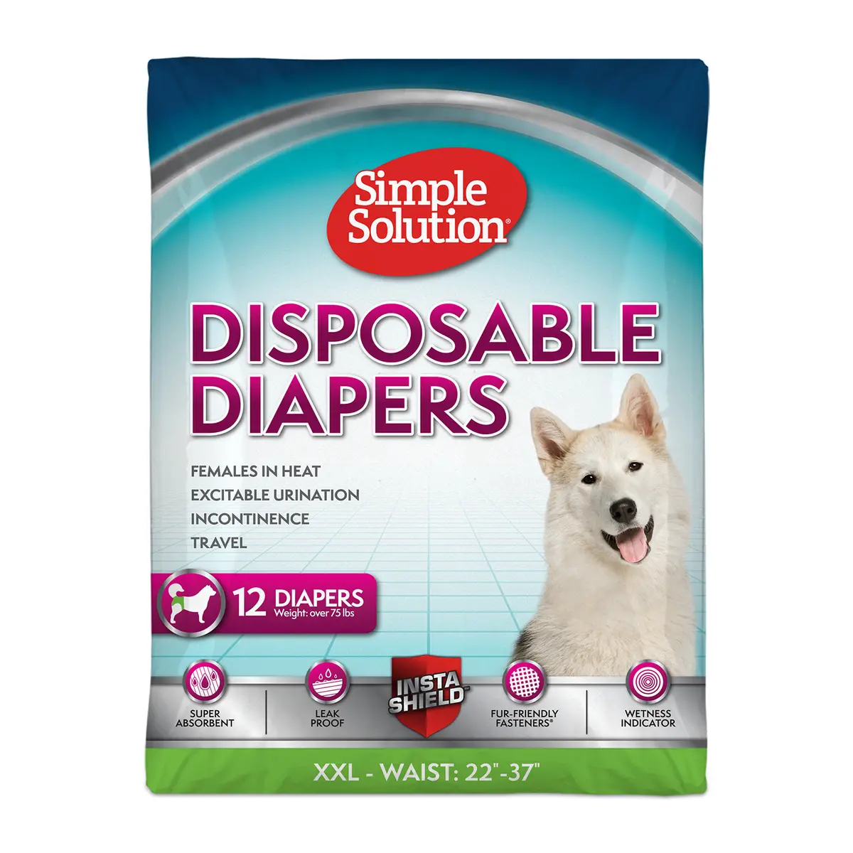 Simple Solution Disposable Female Dog Diapers - Xxl 1
