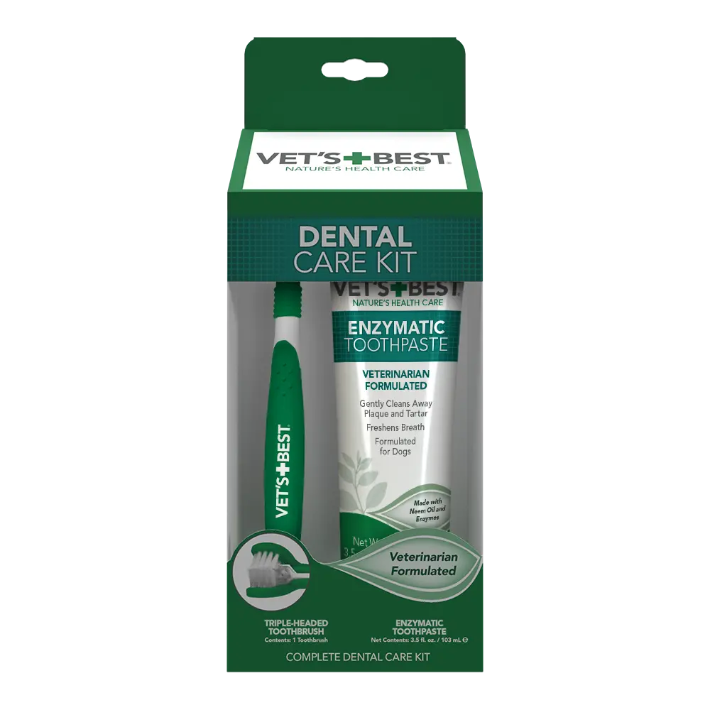 Vet's Best Dog Toothbrush & Enzymatic Toothpaste Set 1