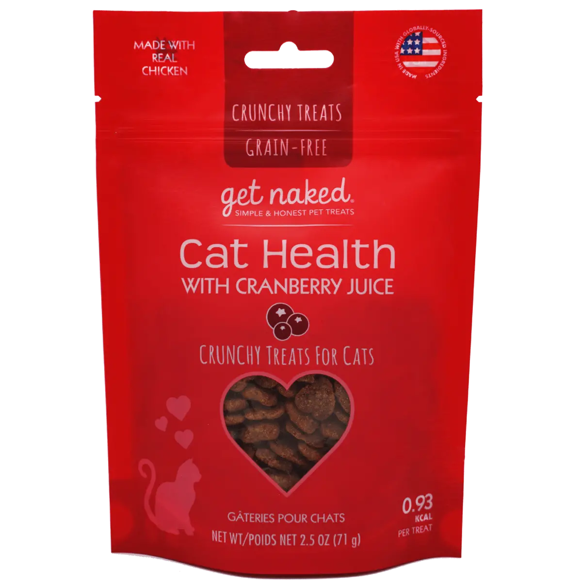 Get Naked Cat Health With Cranberry Juice Crunchy Treats 1