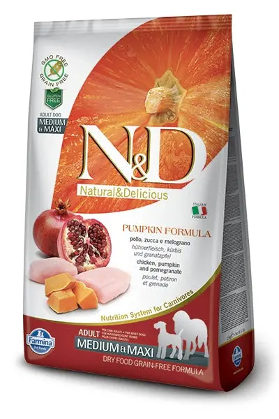 Farmina N&D Pumpkin Formula Medium & Maxi Chicken And Pomegranate Adult Dog Food 1