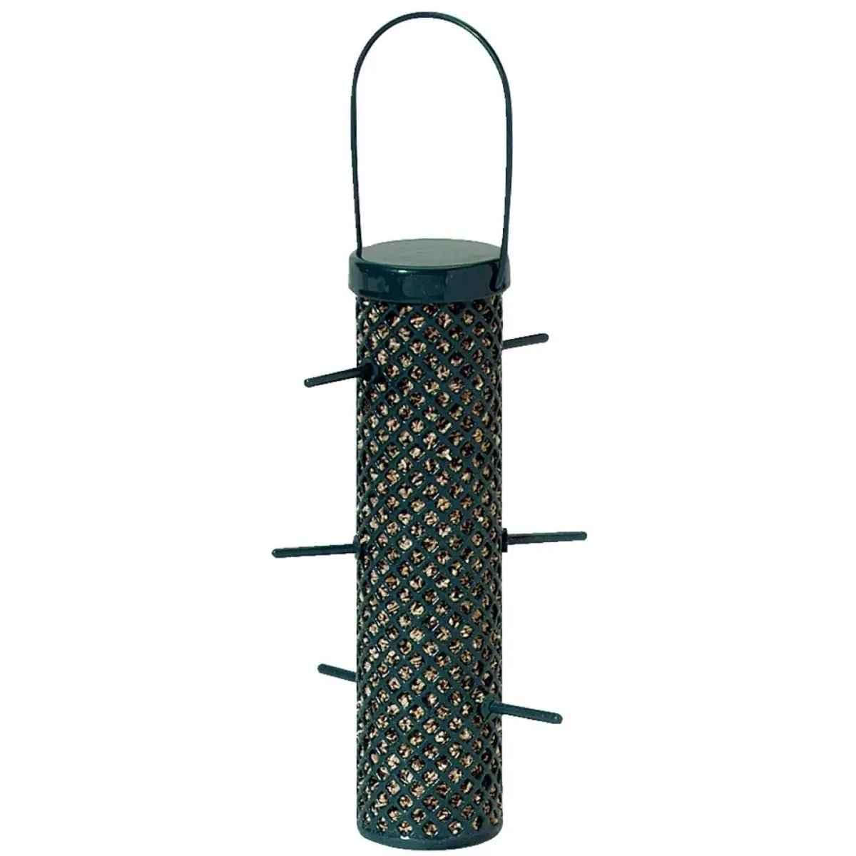 C&S Nugget Green Wire Tube Bird Feeder 1