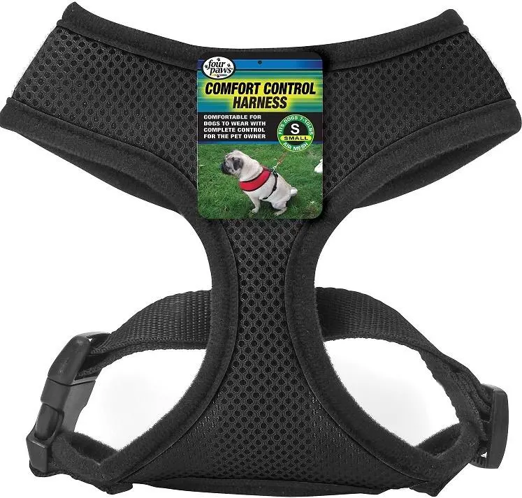 Four Paws Black Comfort Control Dog Harness 1