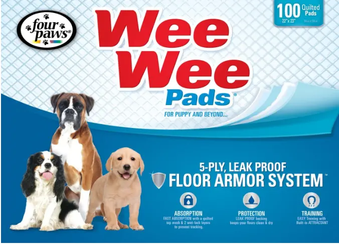 Four Paws Wee-Wee Pad Puppy Housebreaking Pads 1